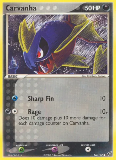 Carta completa da variante EX Deoxys