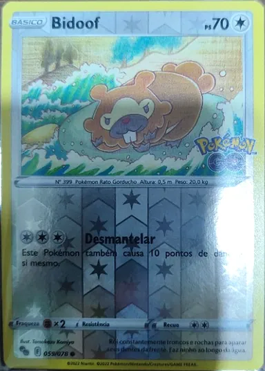 Carta completa da variante Pokémon GO