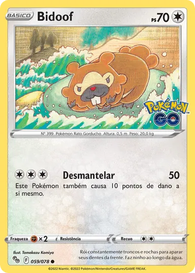 Carta completa da variante Pokémon GO