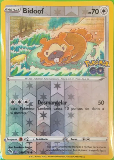 Carta completa da variante Pokémon GO