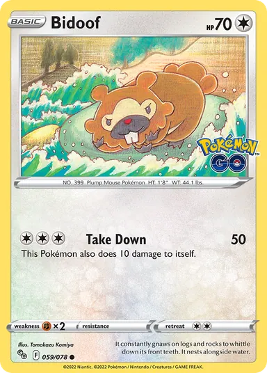 Carta completa da variante Pokémon GO