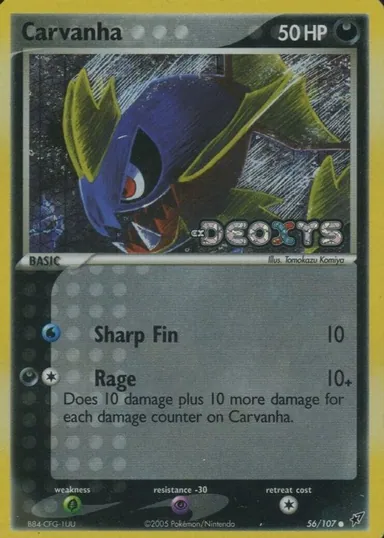 Carta completa da variante EX Deoxys