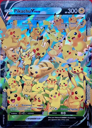 Carta completa da variante Celebrations Special Collection - Pikachu V-UNION